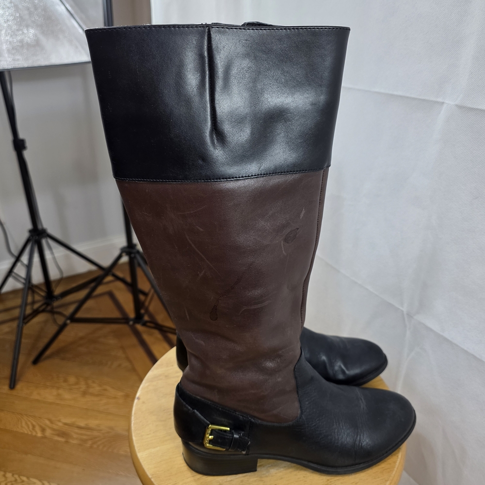 Ralph Lauren Black and Brown Ankle Boots - Picture 8 of 12